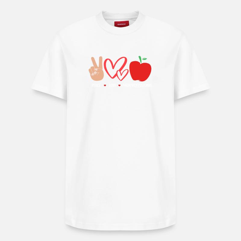 Lehrerassistent Paraprofessional Paraeducator - Relaxed Unisex Supima Cotton T-Shirt – von SPREAD - Weiß