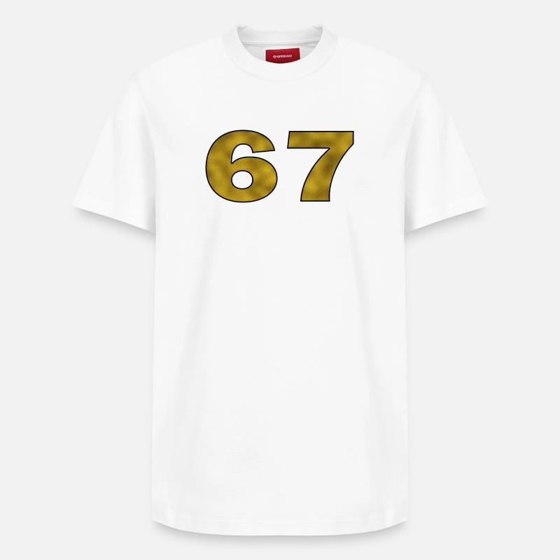 Golden 67 - T-shirt unisexe décontracté en coton Supima – de SPREAD - blanc