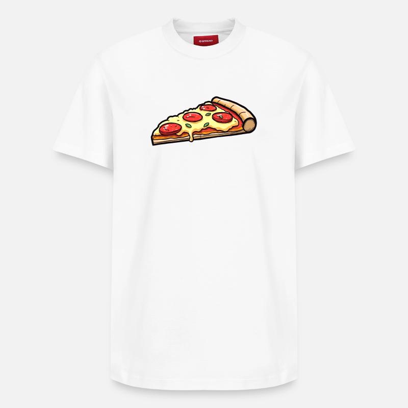 Pizza - T-shirt unisexe décontracté en coton Supima – de SPREAD - blanc