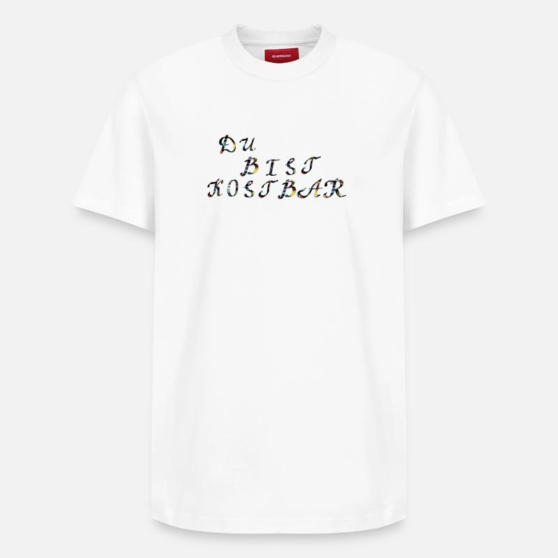 Tu es précieux - T-shirt unisexe décontracté en coton Supima – de SPREAD - blanc