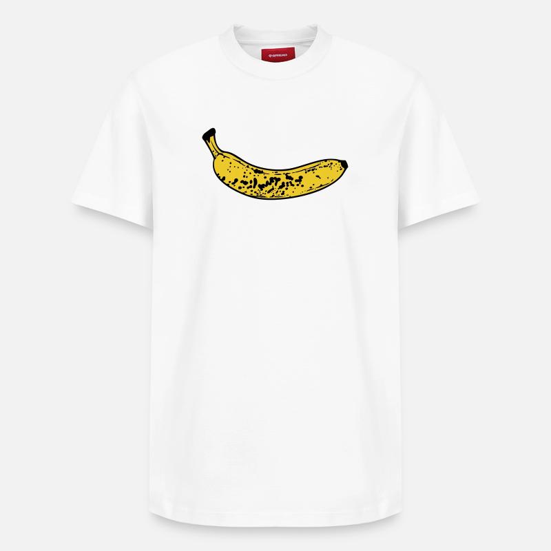 Banane - Relaxed Unisex Supima Cotton T-Shirt – von SPREAD - Weiß