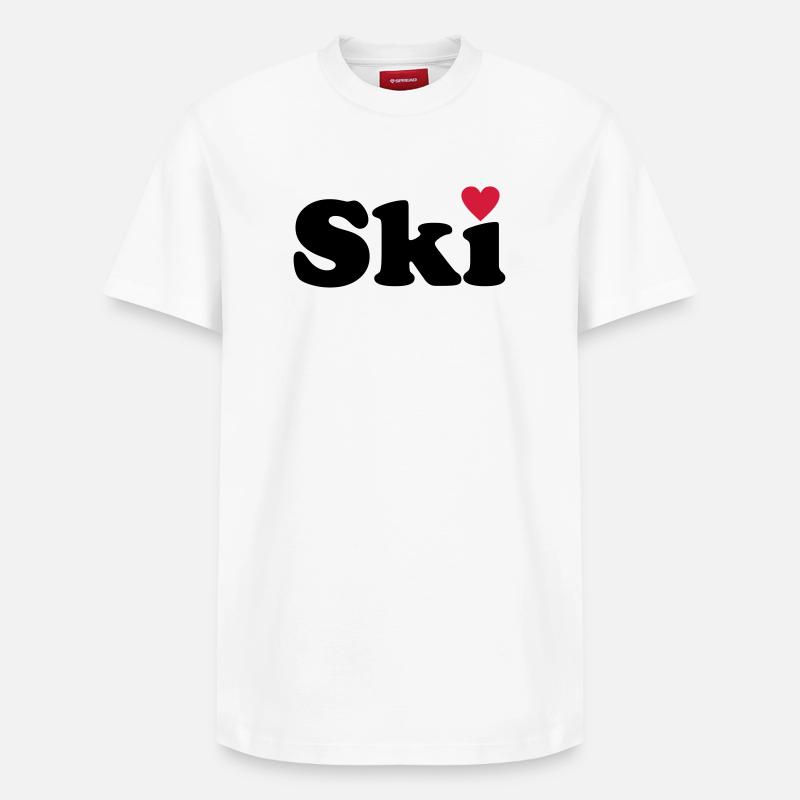 Ski - T-shirt unisexe décontracté en coton Supima – de SPREAD - blanc