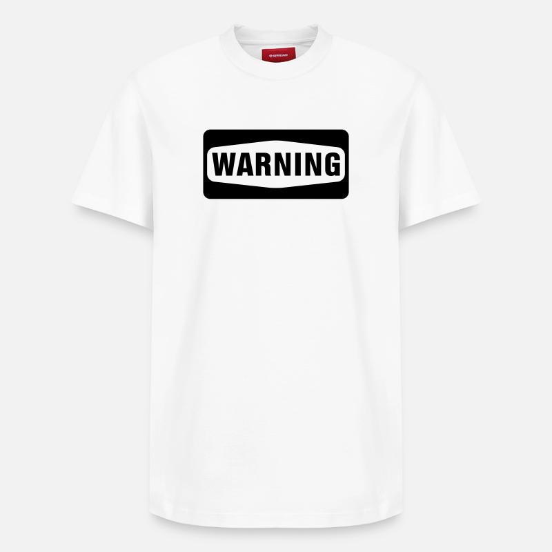 Warning - Relaxed Unisex Supima Cotton T-Shirt – by SPREAD - white