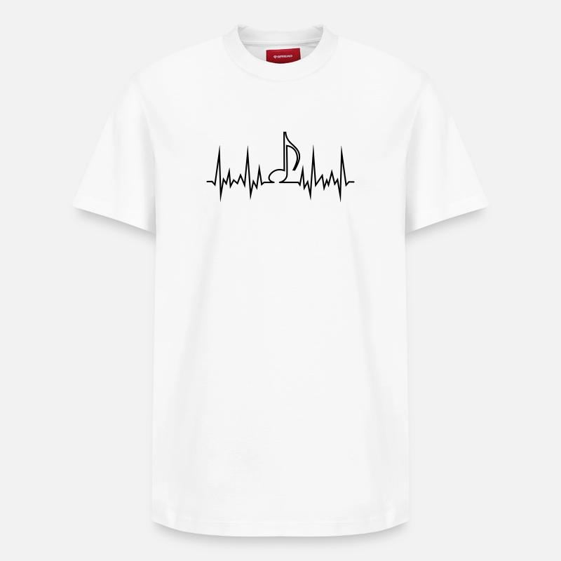 wave_note - Relaxed Unisex Supima Cotton T-Shirt – by SPREAD - white