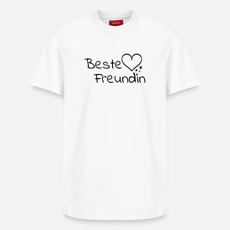 Meilleure amie - T-shirt unisexe décontracté en coton Supima – de SPREAD - blanc