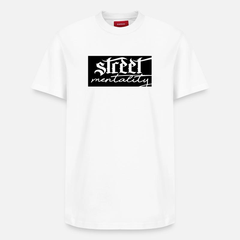 street mentality - T-shirt unisexe décontracté en coton Supima – de SPREAD - blanc