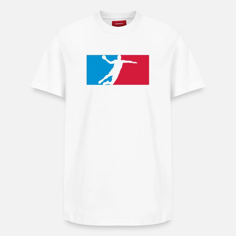 Handball - T-shirt unisexe décontracté en coton Supima – de SPREAD - blanc