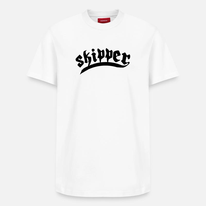 voilier skipper - T-shirt unisexe décontracté en coton Supima – de SPREAD - blanc