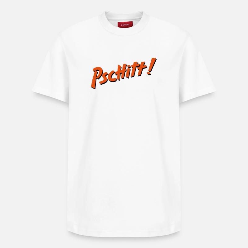 Pschitt Orange - T-shirt unisexe décontracté en coton Supima – de SPREAD - blanc
