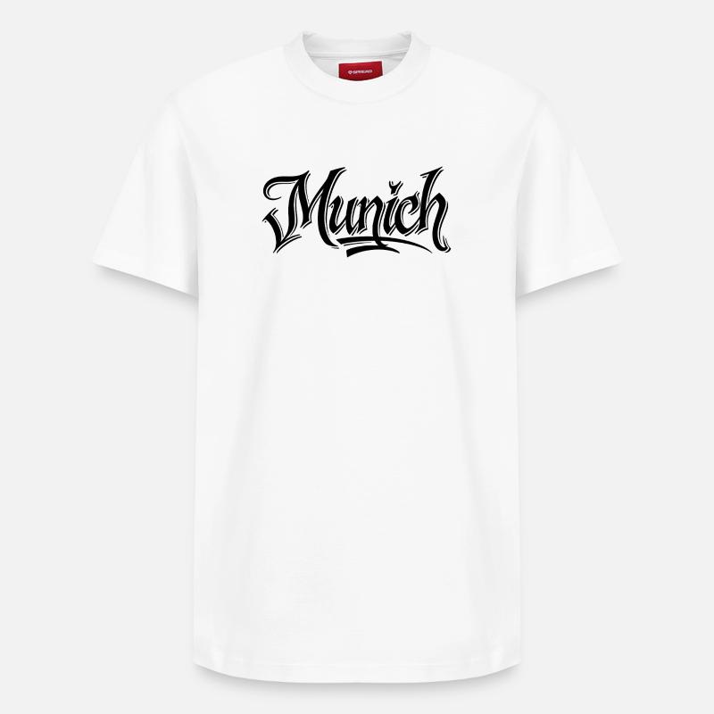 Munich - T-shirt unisexe décontracté en coton Supima – de SPREAD - blanc