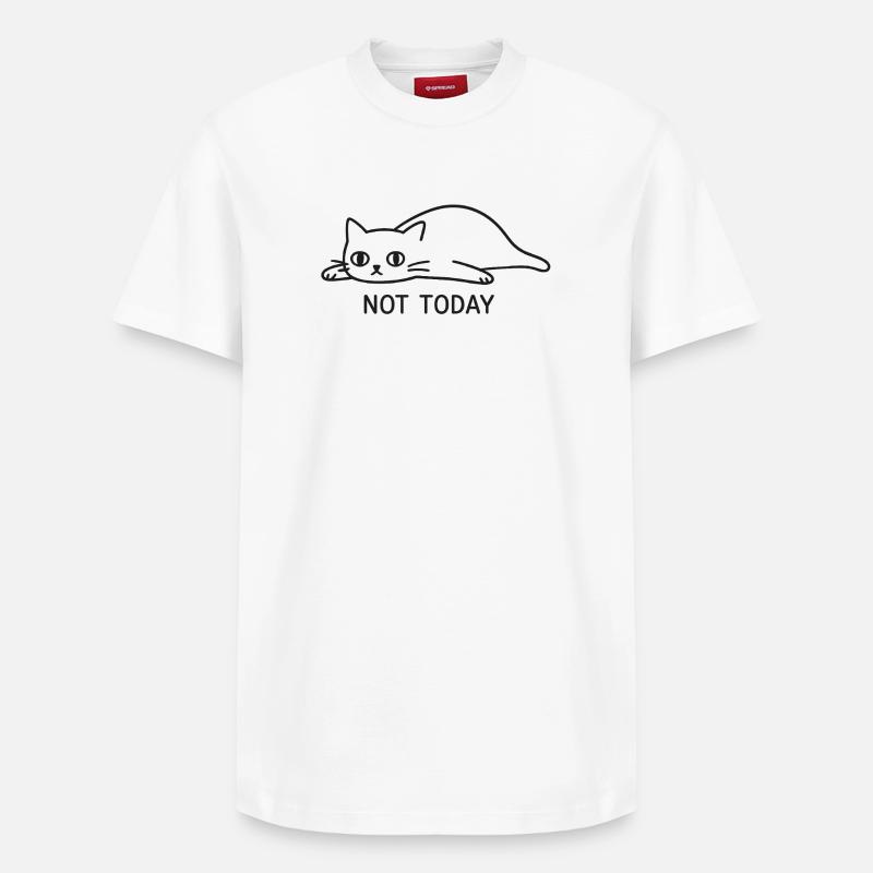 Pas aujourd’hui - T-shirt unisexe décontracté en coton Supima – de SPREAD - blanc