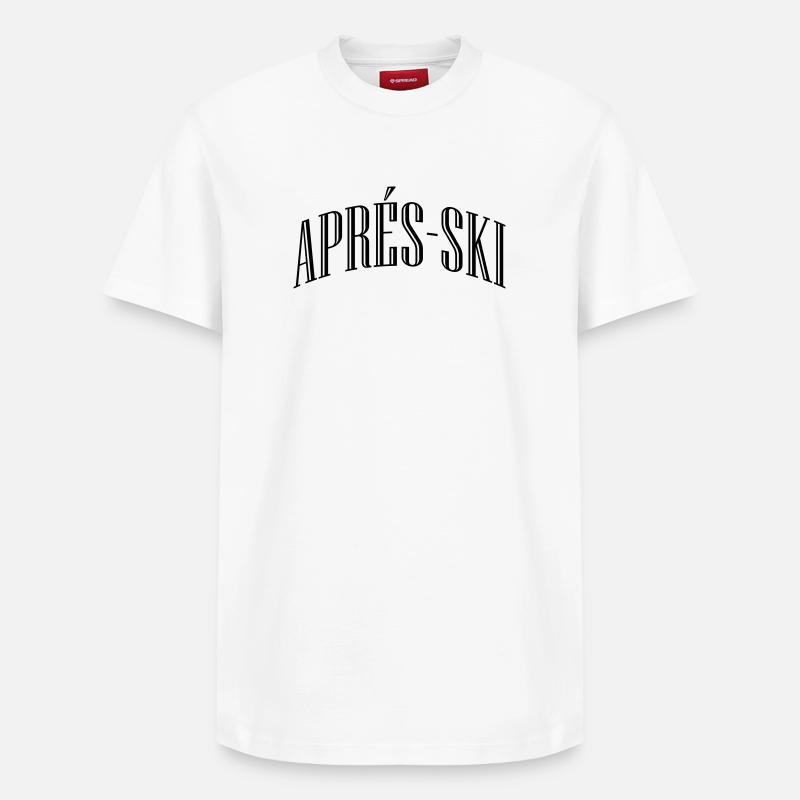Lettrage après-ski - T-shirt unisexe décontracté en coton Supima – de SPREAD - blanc