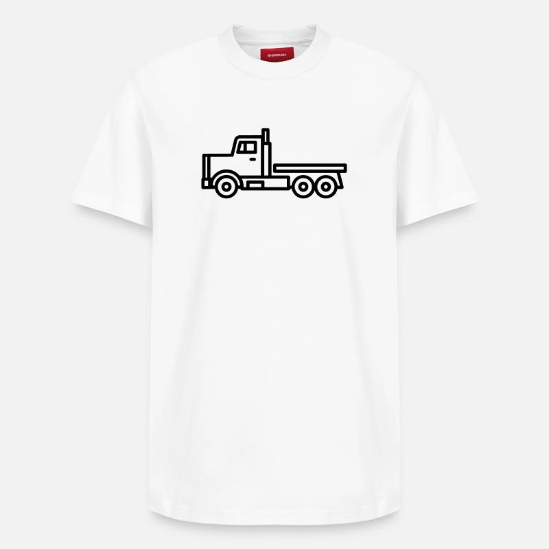 camion - T-shirt unisexe décontracté en coton Supima – de SPREAD - blanc