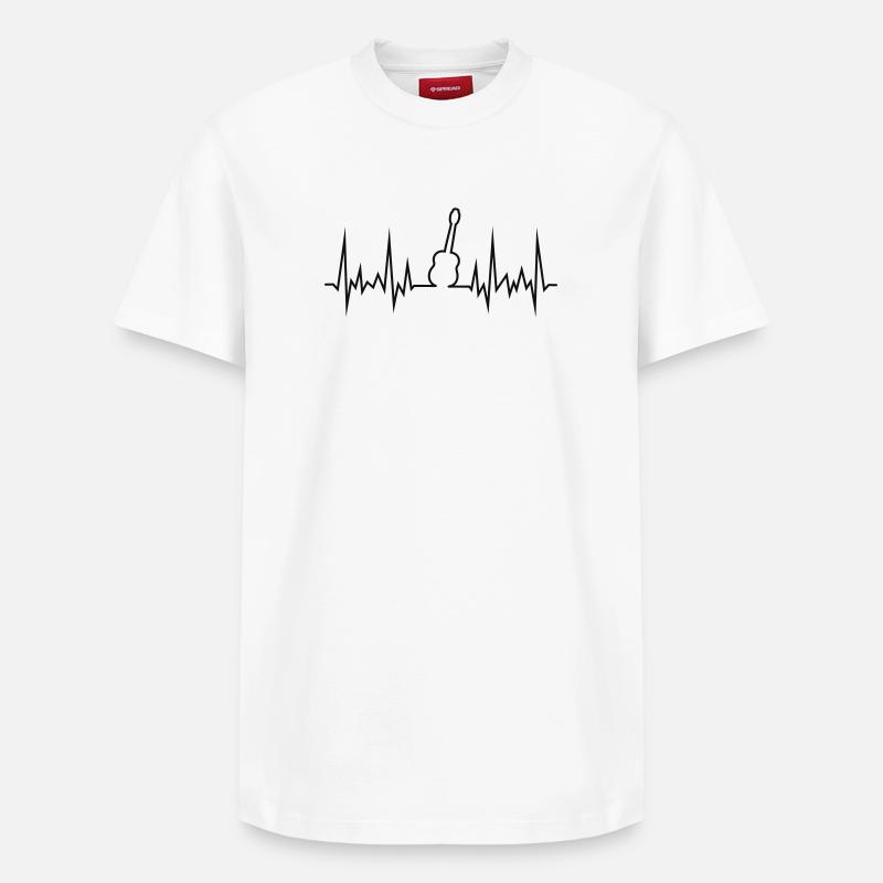 wave_akustik_gitarre - T-shirt unisexe décontracté en coton Supima – de SPREAD - blanc