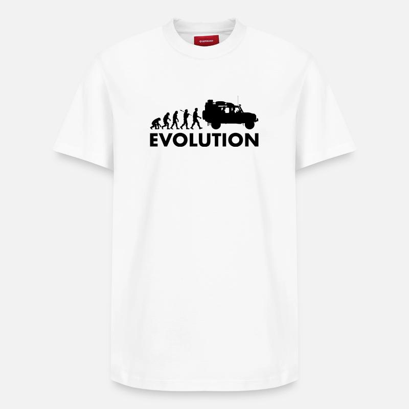 Defender 110 Offroad Evolution - Relaxed Unisex Supima Cotton T-Shirt – von SPREAD - Weiß