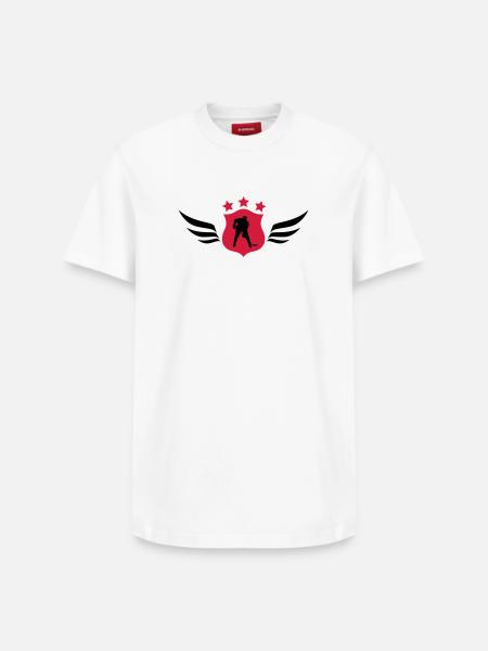 Hockey / Eishockey - T-shirt unisexe décontracté en coton Supima – de SPREAD - blanc