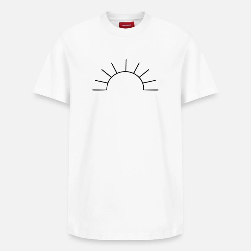 schlichte Sonne - Relaxed Unisex Supima Cotton T-Shirt – von SPREAD - Weiß