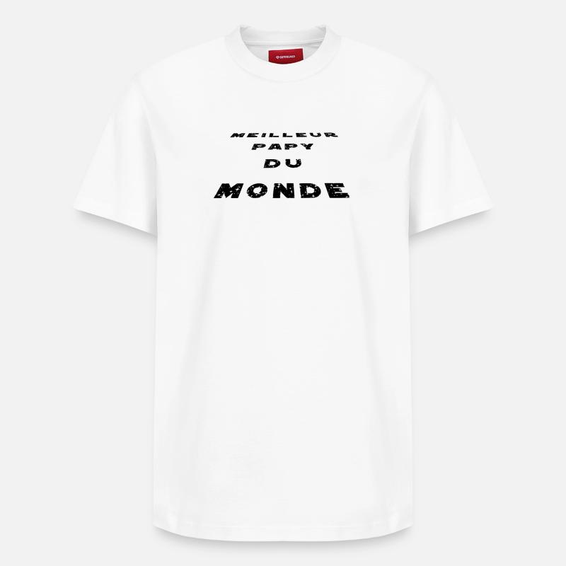 Bester Opa der Welt - Relaxed Unisex Supima Cotton T-Shirt – von SPREAD - Weiß