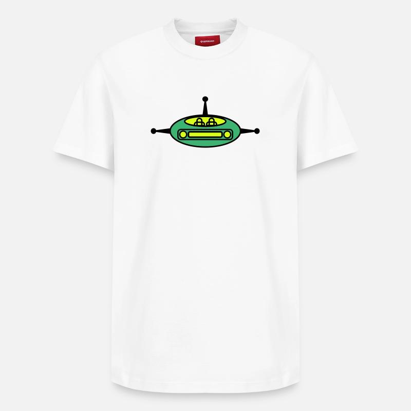 Planeur spatial - T-shirt unisexe décontracté en coton Supima – de SPREAD - blanc