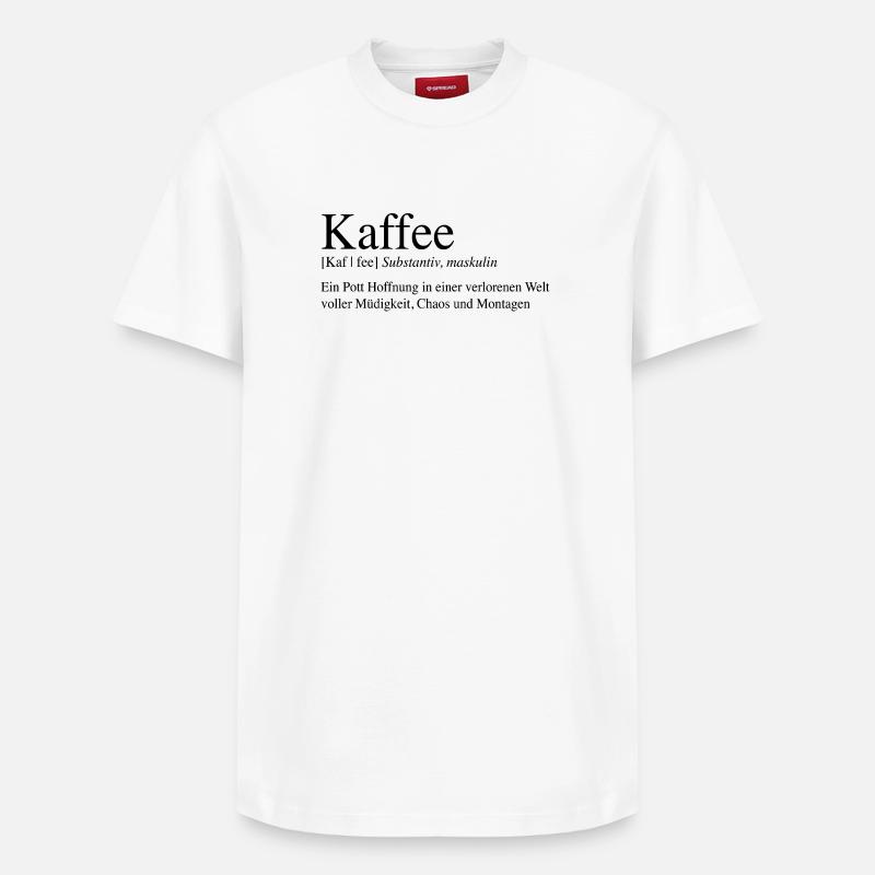 Kaffee - Ein Pott Hoffnung ... - Relaxed Unisex Supima Cotton T-Shirt – von SPREAD - Weiß