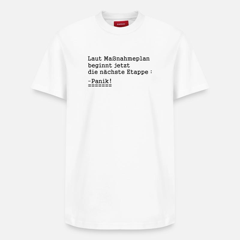 Panik - Relaxed Unisex Supima Cotton T-Shirt – von SPREAD - Weiß