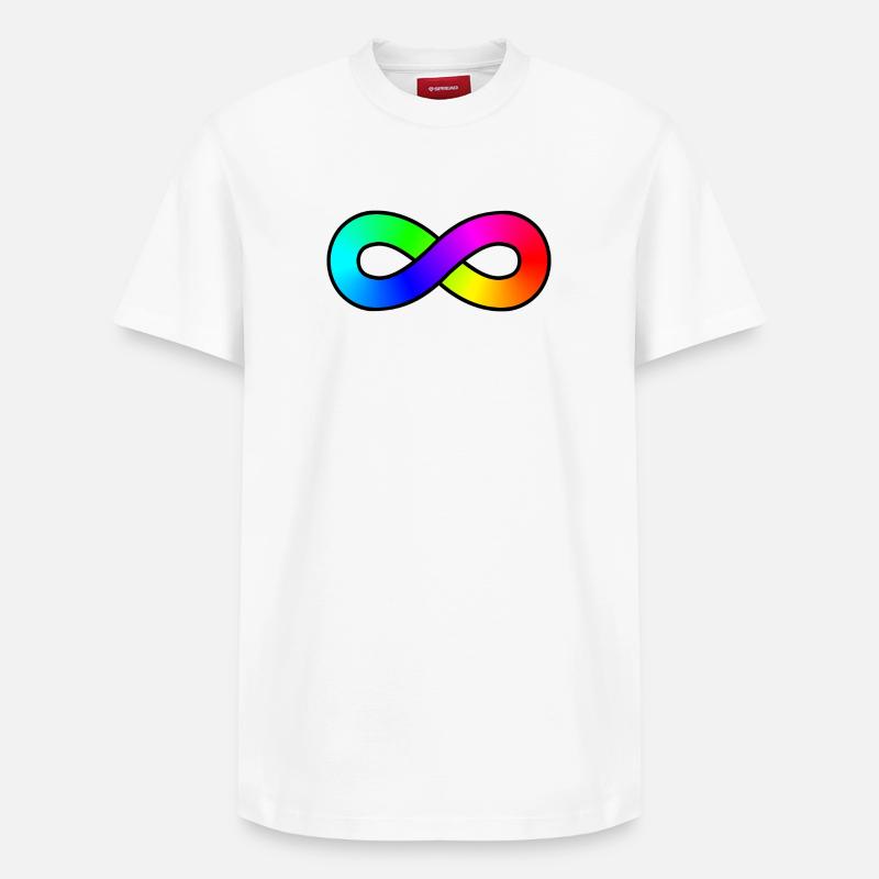 Autisme Arc-en-ciel Infini - T-shirt unisexe décontracté en coton Supima – de SPREAD - blanc