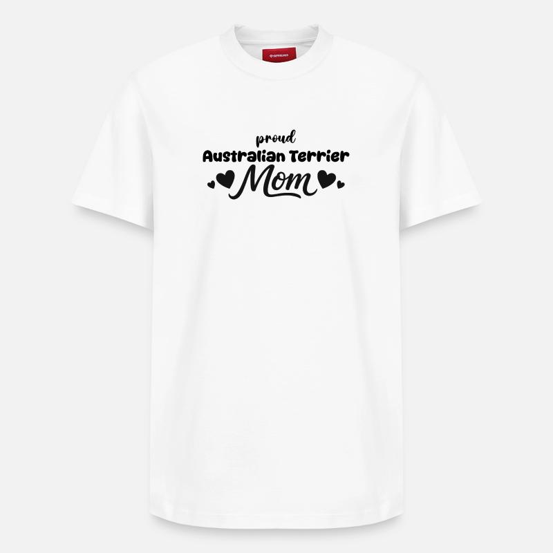  Stolze Aussie Terrier Mutter, Australischer - Relaxed Unisex Supima Cotton T-Shirt – von SPREAD - Weiß