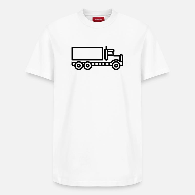 Lkw - Relaxed Unisex Supima Cotton T-Shirt – von SPREAD - Weiß