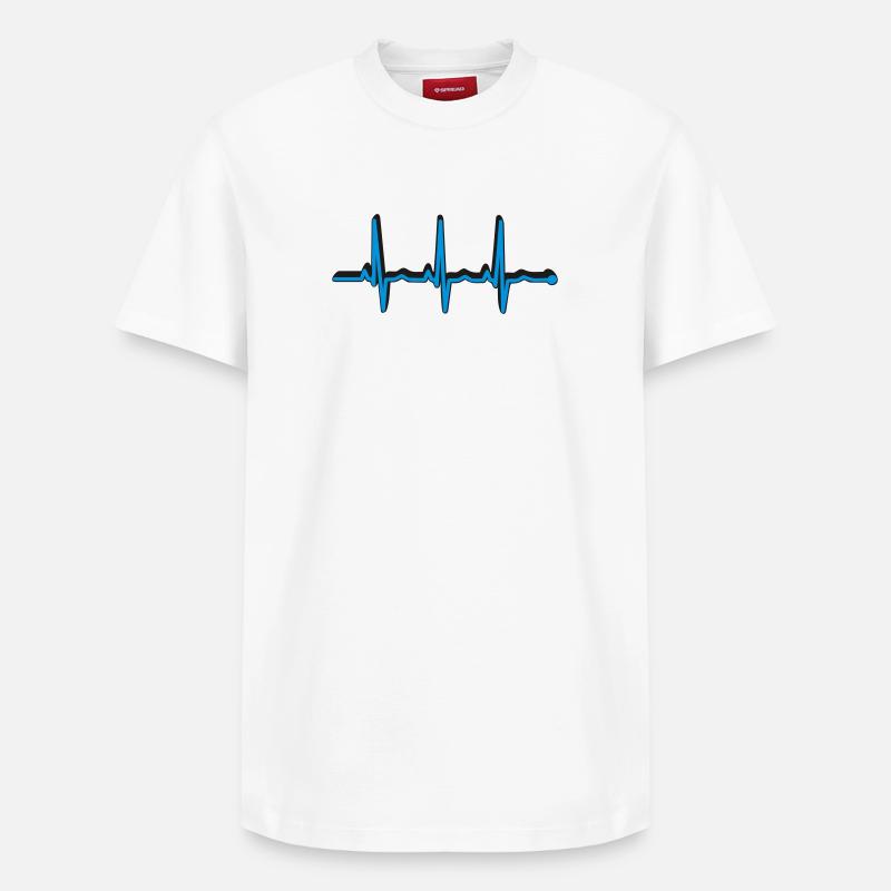 frequenz herzschlag - Relaxed Unisex Supima Cotton T-Shirt – von SPREAD - Weiß