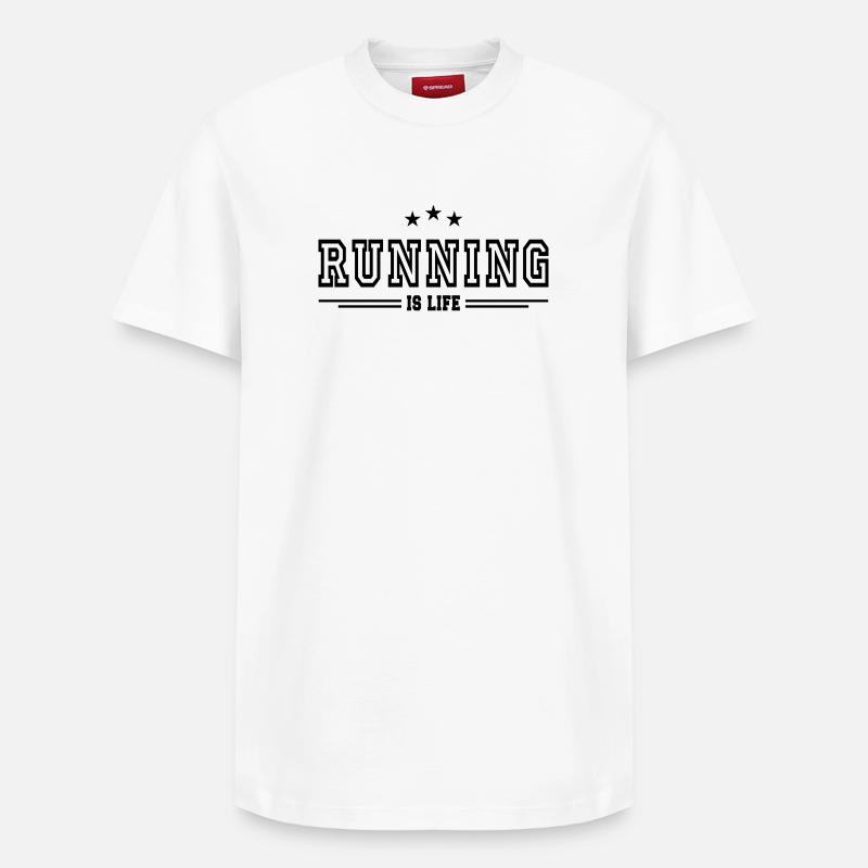 courir c'est la vie - T-shirt unisexe décontracté en coton Supima – de SPREAD - blanc