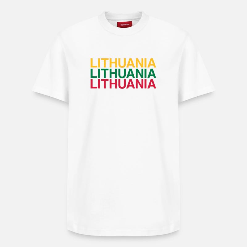 LITAUEN Lithuania Flagge - Relaxed Unisex Supima Cotton T-Shirt – von SPREAD - Weiß