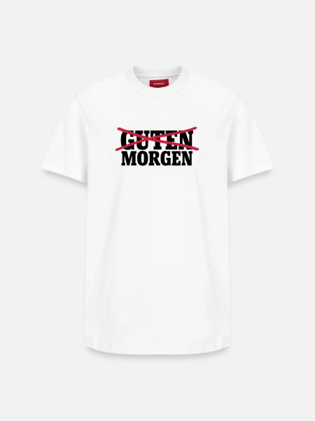 Guten Morgen - Relaxed Unisex Supima Cotton T-Shirt – von SPREAD - Weiß