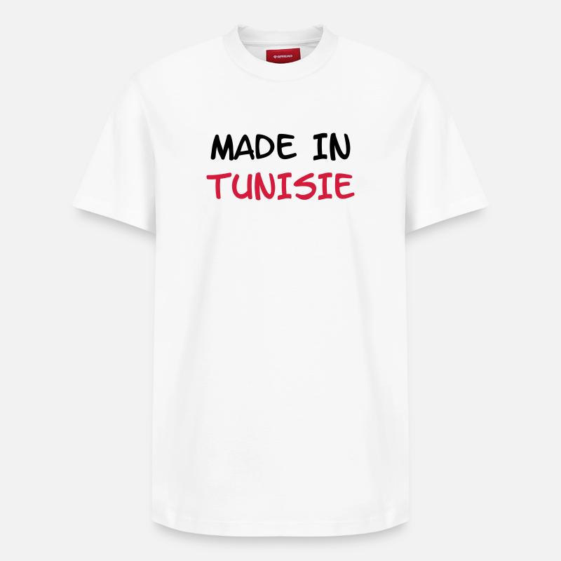 Made in Tunisie - Relaxed Unisex Supima Cotton T-Shirt – von SPREAD - Weiß