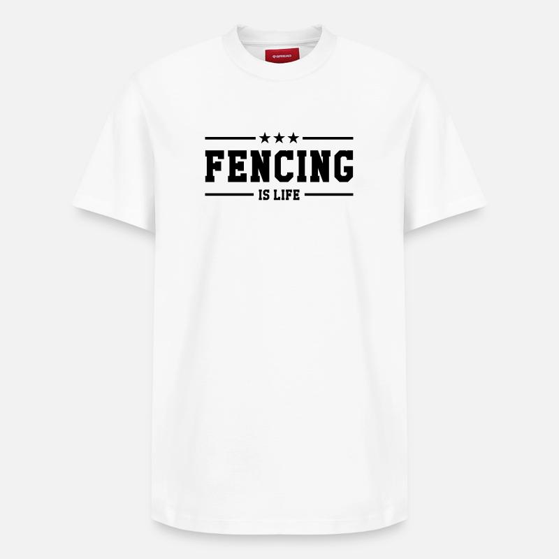 Fencing is life - T-shirt unisexe décontracté en coton Supima – de SPREAD - blanc
