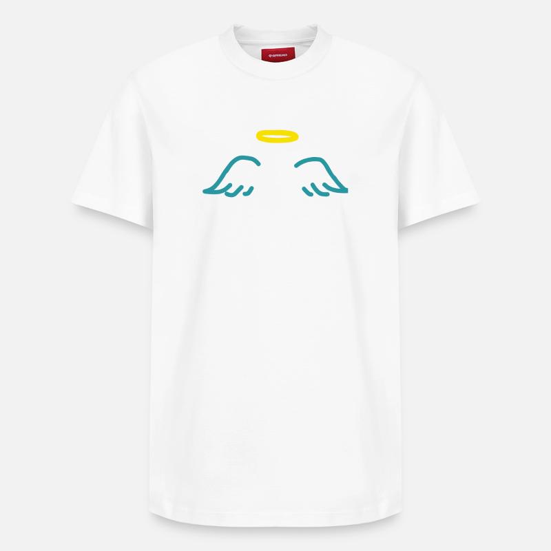 ange - T-shirt unisexe décontracté en coton Supima – de SPREAD - blanc