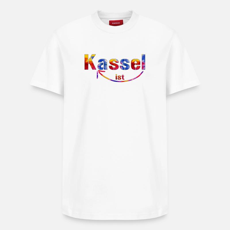 Kassel est super - T-shirt unisexe décontracté en coton Supima – de SPREAD - blanc