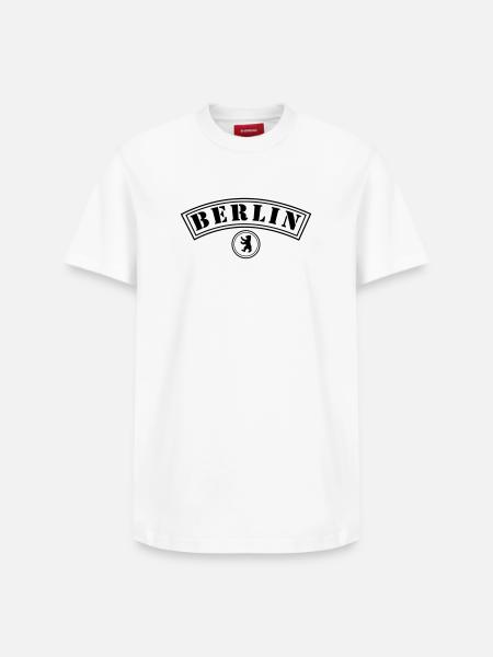 Berlin with bear - Relaxed Unisex Supima Cotton T-Shirt – by SPREAD - white