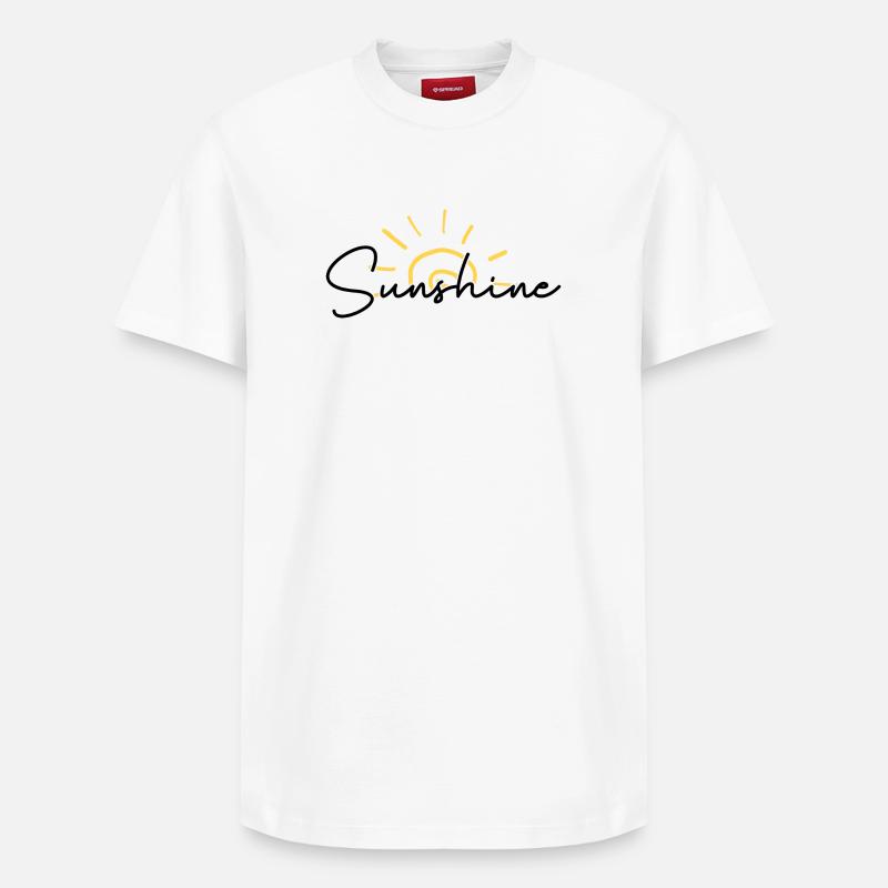 Sunrise Scribble Arc - Relaxed Unisex Supima Cotton T-Shirt – by SPREAD - white