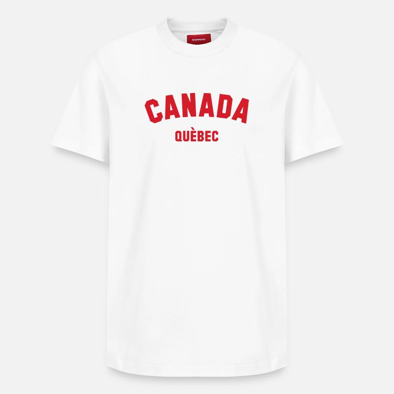 QUEBEC, Canada Kanada - Relaxed Unisex Supima Cotton T-Shirt – by SPREAD - white