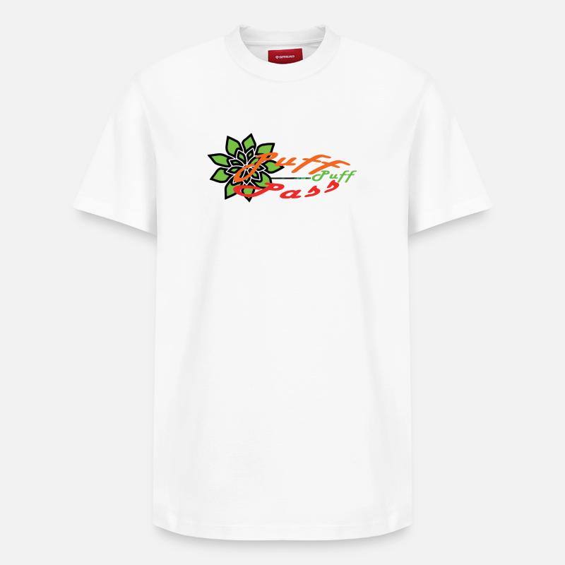 Puff-Puff-Pass !!! - T-shirt unisexe décontracté en coton Supima – de SPREAD - blanc