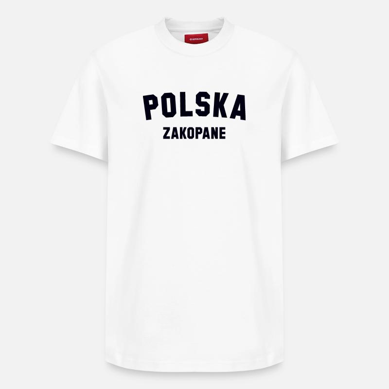 ZAKOPANE Polska Pologne - T-shirt unisexe décontracté en coton Supima – de SPREAD - blanc