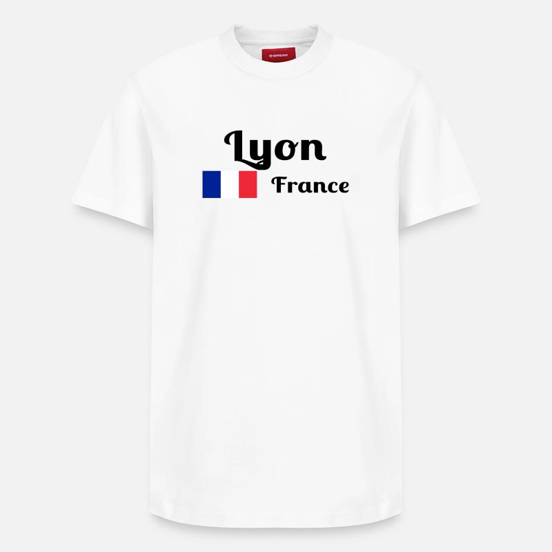 Lyon Frankreich - Stilvolle Drucke - Relaxed Unisex Supima Cotton T-Shirt – von SPREAD - Weiß