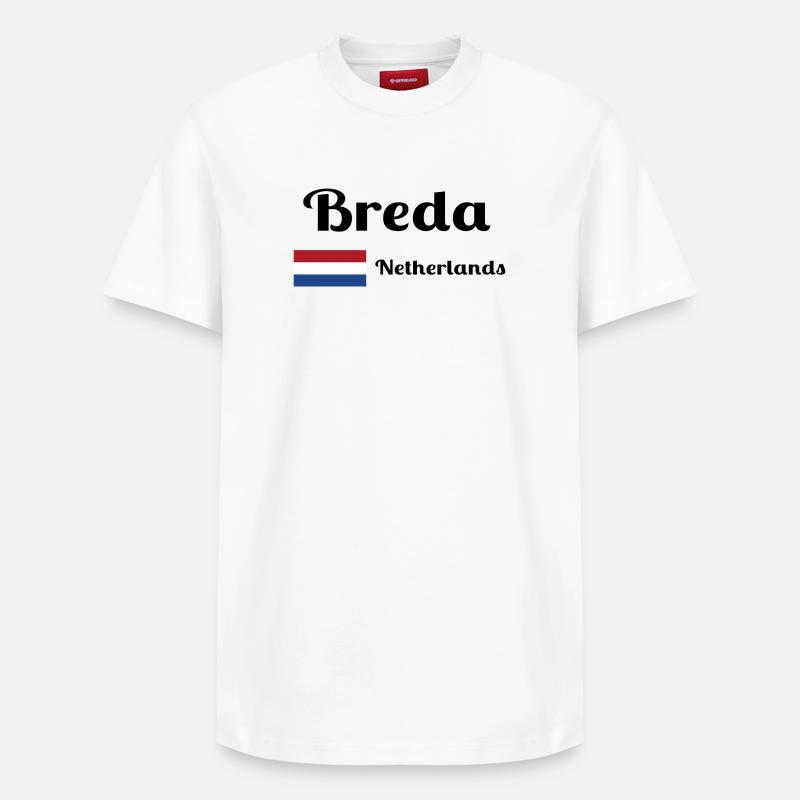Breda Niederlande - Stilvolle Drucke - Relaxed Unisex Supima Cotton T-Shirt – von SPREAD - Weiß
