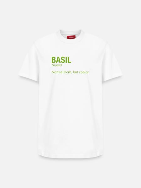 BASIL Basilikum - Relaxed Unisex Supima Cotton T-Shirt – by SPREAD - white