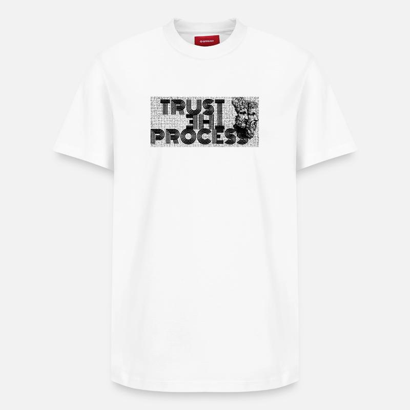VERTRAUEN SIE DEM PROZESS - Relaxed Unisex Supima Cotton T-Shirt – von SPREAD - Weiß