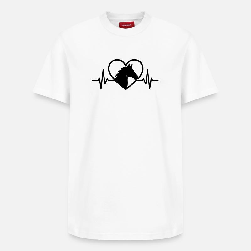 Cœur de cheval - T-shirt unisexe décontracté en coton Supima – de SPREAD - blanc