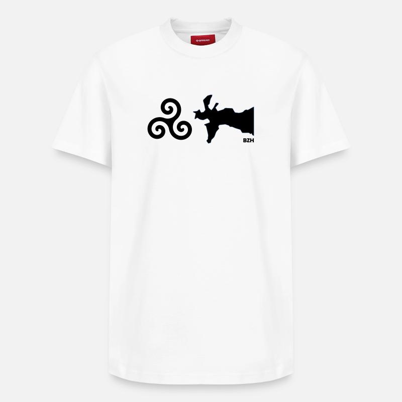 Tri-Crozon - T-shirt unisexe décontracté en coton Supima – de SPREAD - blanc