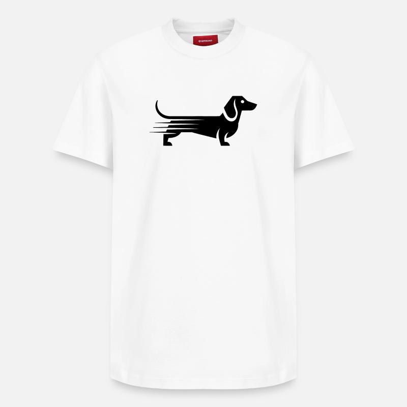 Teckel - Cool Pet Logo - T-shirt unisexe décontracté en coton Supima – de SPREAD - blanc