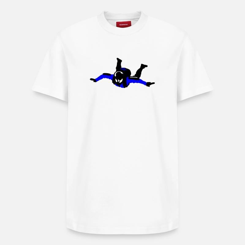 Skydiver - Relaxed Unisex Supima Cotton T-Shirt – von SPREAD - Weiß
