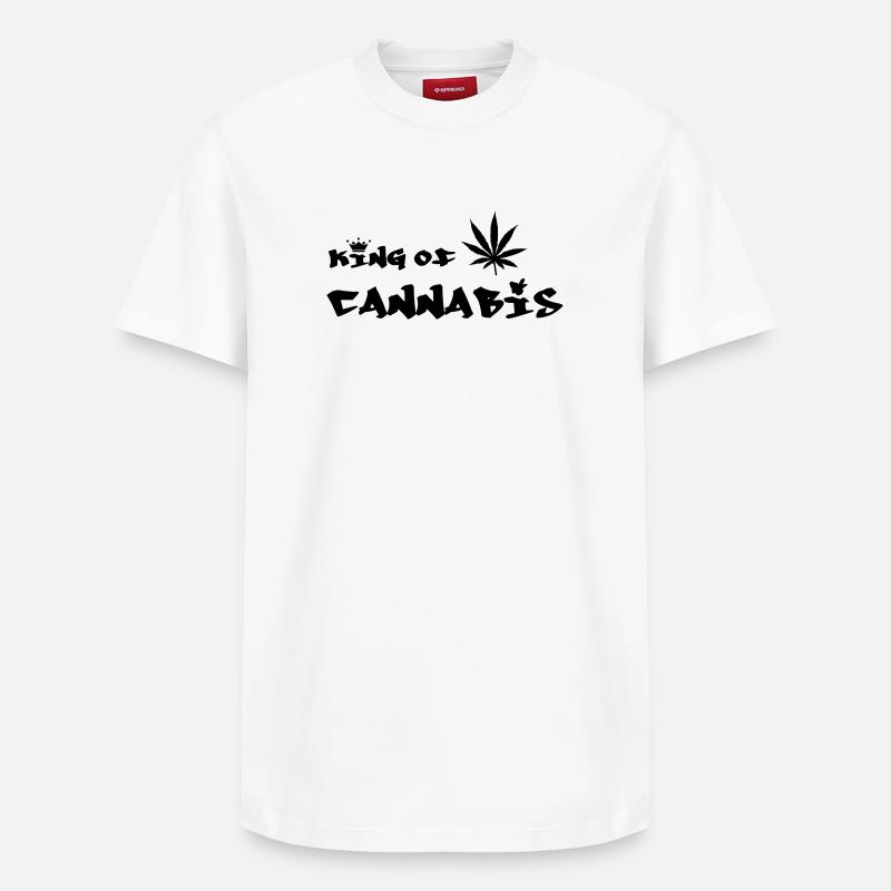 le roi du cannabis - T-shirt unisexe décontracté en coton Supima – de SPREAD - blanc